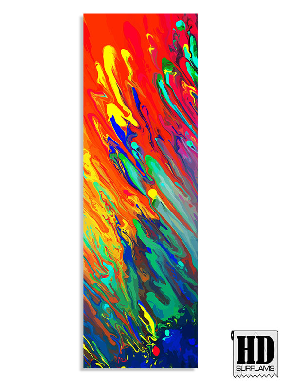 OIL ON CANVAS RETRO RACING INLAY ART PRINTED LAMINA SPECIAL FIBERCLOTH FOR SURFBOARD GLASS-IN POLY-RESIN