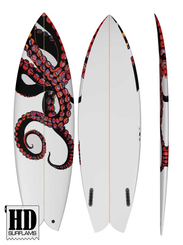 10 TACULOS INLAY ART PRINTED LAMINA SPECIAL FIBERCLOTH FOR SURFBOARD GLASS-IN POLY-RESIN