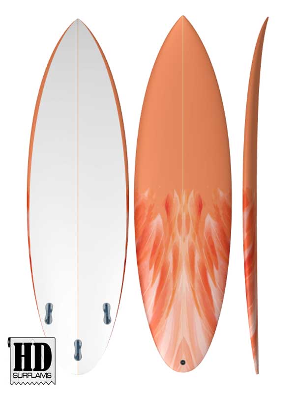 FEATHERS TAIL Surfboard Inlay Polyester & Epoxy Resin