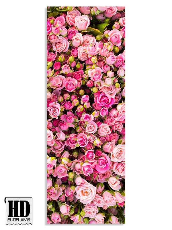 PINK ROSES SURFBOARD INLAY POLYESTER & EPOXY RESINS